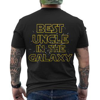 Best Uncle In The Galaxy Tshirt Men's Crewneck Short Sleeve Back Print T-shirt - Monsterry