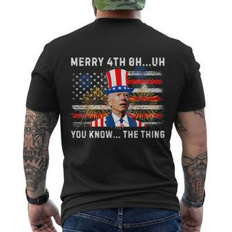 Biden Merry 4Th Of You Know The Thing Joe Biden Men's T-shirt Back Print - Thegiftio UK