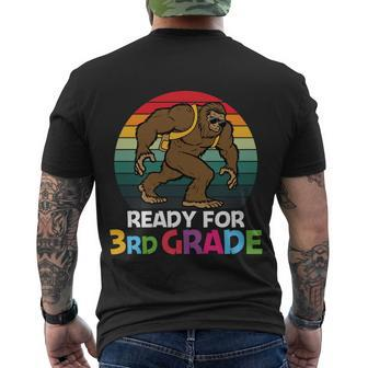 Bigfoot Ready For 3Rd Grade Back To School First Day Of School Men's Crewneck Short Sleeve Back Print T-shirt - Monsterry CA