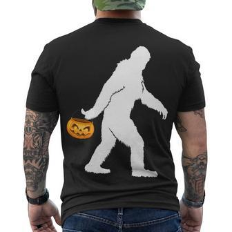 Bigfoot Sasquatch Halloween Pumpkin T-Shirt Men's T-shirt Back Print - Thegiftio UK