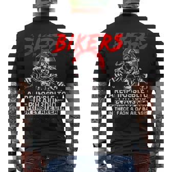 Bikers Are Impossible Men's Crewneck Short Sleeve Back Print T-shirt - Seseable
