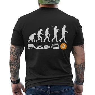 Bitcoin Evolution Men's Crewneck Short Sleeve Back Print T-shirt - Monsterry