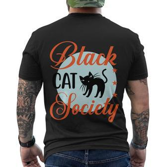 Black Cat Society Halloween Quote V2 Men's Crewneck Short Sleeve Back Print T-shirt - Monsterry AU