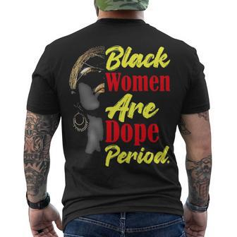 Black Are Dope Period Men's T-shirt Back Print - Thegiftio UK