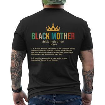 Black Mother Definition Crown Men's T-shirt Back Print - Thegiftio UK
