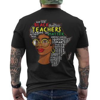 Black Teachers Matter V2 Men's T-shirt Back Print - Thegiftio UK