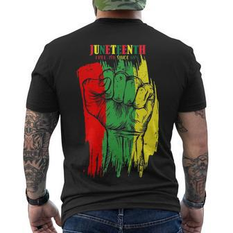 Black History Celebration I Black History Month Fist Juneteenth Men's T-shirt Back Print - Thegiftio UK