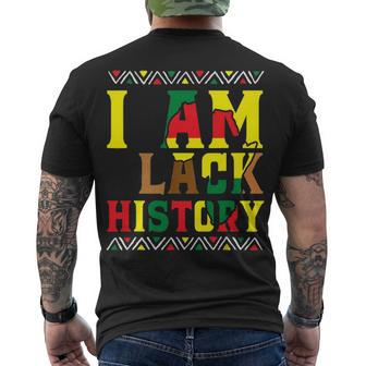 I Am Black History Black History Month & Pride Men's T-shirt Back Print - Thegiftio UK