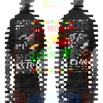 Black History Month One Month Cant Hold Our History Men's T-shirt Back Print - Thegiftio