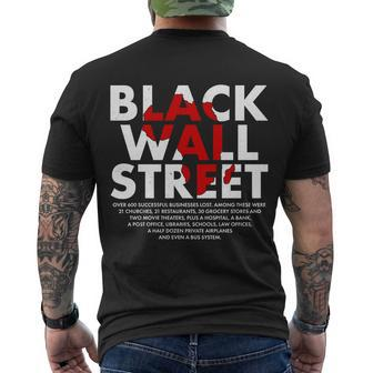 Black Wall Street Black History Month Tshirt Men's Crewneck Short Sleeve Back Print T-shirt - Monsterry CA