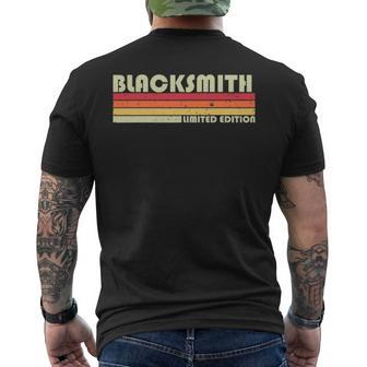 Blacksmith Job Title Profession Birthday Worker Idea Men's Back Print T-shirt | Mazezy