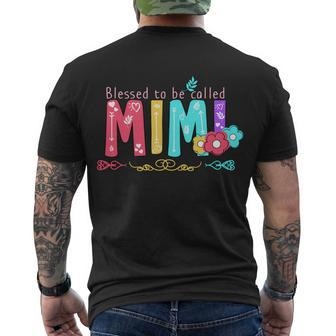 Blessed To Be Called Mimi Tshirt Men's Crewneck Short Sleeve Back Print T-shirt - Monsterry DE