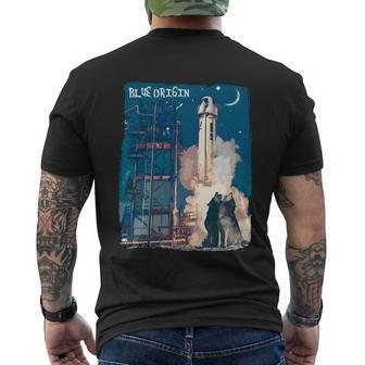 Blue Origin Space Launch Tshirt Men's Crewneck Short Sleeve Back Print T-shirt - Monsterry DE