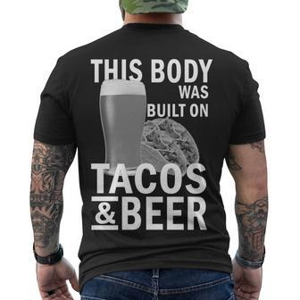 This Body Was Built On Tacos & Beer Men's T-shirt Back Print - Thegiftio UK