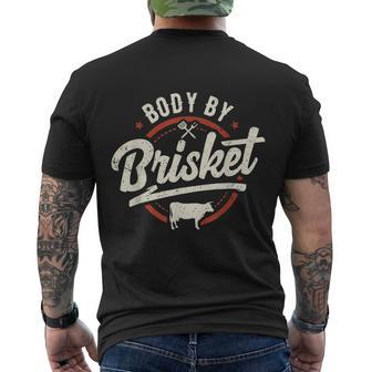 Body By Brisket Backyard Cookout Bbq Grill Men's Crewneck Short Sleeve Back Print T-shirt - Monsterry DE