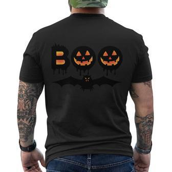 Boo Bat Halloween Quote Men's Crewneck Short Sleeve Back Print T-shirt - Monsterry