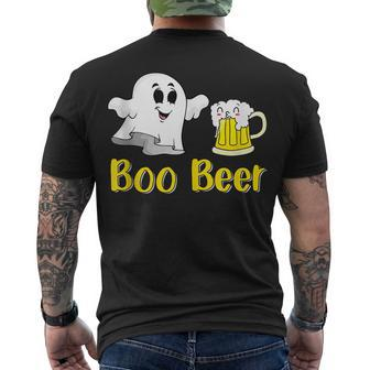 Boo Beer Ghost Drinker Halloween Drinking Beer Men's T-shirt Back Print - Thegiftio UK