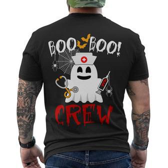 Boo Boo Crew Funny Cute Halloween Men's Crewneck Short Sleeve Back Print T-shirt - Monsterry