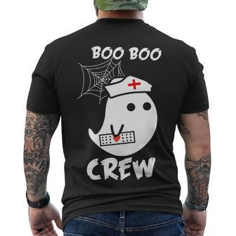 Boo Boo Crew Nurse Ghost Funny Halloween Men's Crewneck Short Sleeve Back Print T-shirt - Monsterry AU
