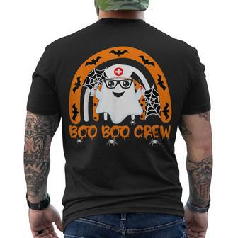 Boo Boo Crew Ghost Doctor Emt Halloween Nurse Men's T-shirt Back Print - Seseable