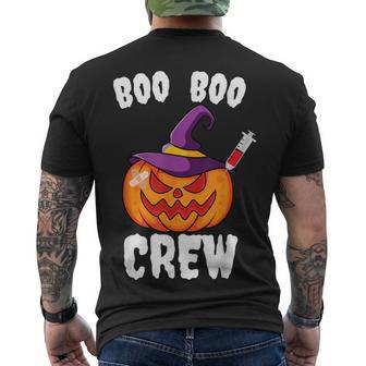 Boo Boo Crew Nurse Pumpkin Halloween Ghost Costume Men's T-shirt Back Print - Seseable