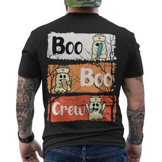 Boo Crew Team Nursing Lpn Cna Healthcare Nurse Halloween Men's T-shirt Back Print - Seseable