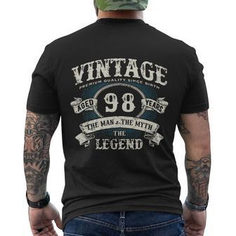 Born In 1924 Vintage Classic Dude 98Th Years Old Birthday Men's T-shirt Back Print - Thegiftio UK