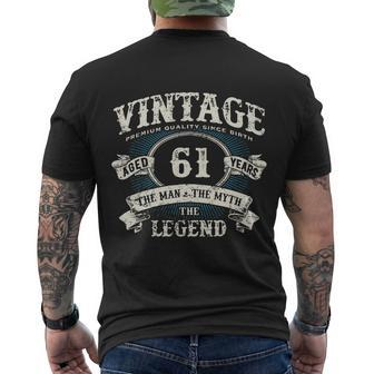 Born In 1961 Vintage Classic Dude 61St Years Old Birthday Men's T-shirt Back Print - Thegiftio UK