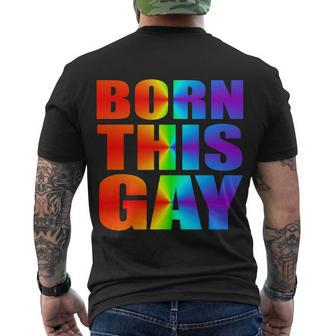 Born This Gay Pride Lgbt Tshirt Men's Crewneck Short Sleeve Back Print T-shirt - Monsterry UK