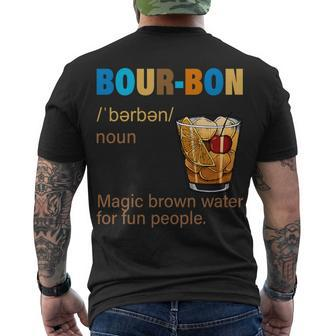 Bourbon Magic Brown Water For Fun People V2 Men's Crewneck Short Sleeve Back Print T-shirt - Monsterry DE