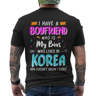 I Have A Boyfriend Who Is My Bias Kpop Korean Music Kdrama Men's T-shirt Back Print - Thegiftio UK