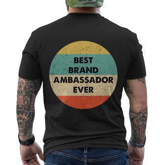 Brand Ambassador Gift Best Brand Ambassador Ever Cute Gift Men's Crewneck Short Sleeve Back Print T-shirt - Monsterry DE