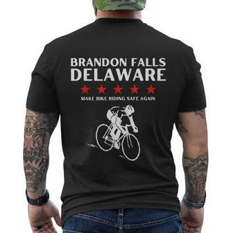 Brandon Falls Delaware Joe Biden Bike Crash Pro Trump Men's T-shirt Back Print - Thegiftio UK