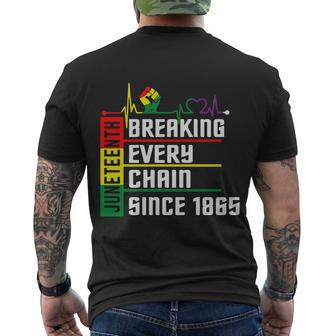 Breaking Every Chain Since 1865 Juneteenth Men's Crewneck Short Sleeve Back Print T-shirt - Monsterry UK