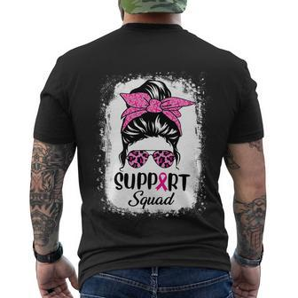 Breast Cancer Warrior Support Squad Breast Cancer Awareness Men's T-shirt Back Print - Thegiftio UK