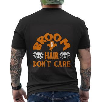 Broom Hair Dont Care Halloween Quote Men's Crewneck Short Sleeve Back Print T-shirt - Monsterry AU
