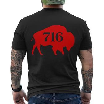 Buffalo 716 New York Football Tshirt Men's Crewneck Short Sleeve Back Print T-shirt - Monsterry