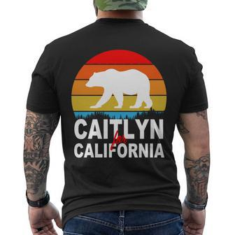 Caitlyn For California Retro Cali Bear Men's Crewneck Short Sleeve Back Print T-shirt - Monsterry CA