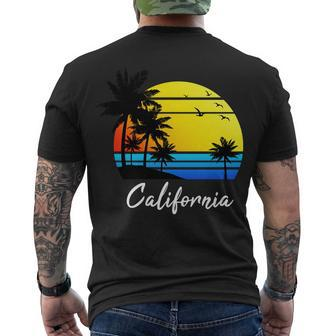 California Sunset V2 Men's Crewneck Short Sleeve Back Print T-shirt - Monsterry AU