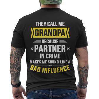 Call Me Grandpa V2 Men's Crewneck Short Sleeve Back Print T-shirt - Monsterry UK