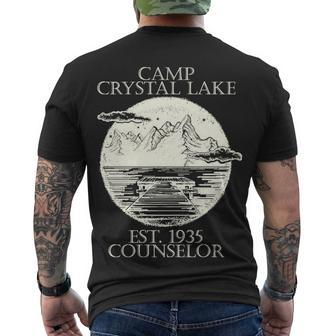 Camp Crystal Lake Counselor Tshirt Men's Crewneck Short Sleeve Back Print T-shirt - Monsterry AU