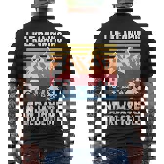 I Like Camping And Maybe Three People Camping V2 Men's T-shirt Back Print - Thegiftio