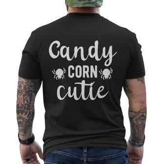Candy Corn Cutie Halloween Quote Men's Crewneck Short Sleeve Back Print T-shirt - Monsterry AU