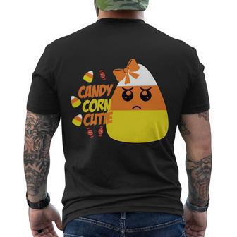 Candy Corn Cutie Halloween Quote V2 Men's Crewneck Short Sleeve Back Print T-shirt - Monsterry
