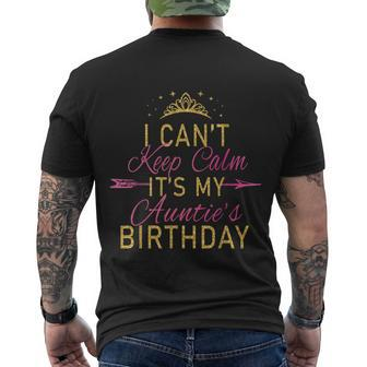 I Cant Keep Calm Its My Aunties Birthday Party Men's T-shirt Back Print - Thegiftio UK