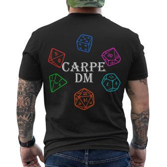 Carpe Dm Funny Diem Parody Dice Men's Crewneck Short Sleeve Back Print T-shirt - Monsterry CA