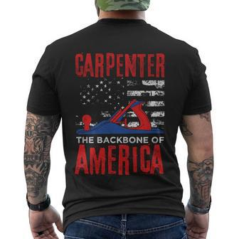 Carpenters The Backbone Of America Labor Day Union Worker Men's T-shirt Back Print - Thegiftio UK