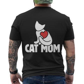 Cat Mom Cats Moms Cute Cat Mom Men's T-shirt Back Print - Thegiftio