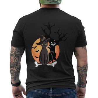 What Cat Under The Tree Halloween Halloween Quote Men's T-shirt Back Print - Thegiftio UK