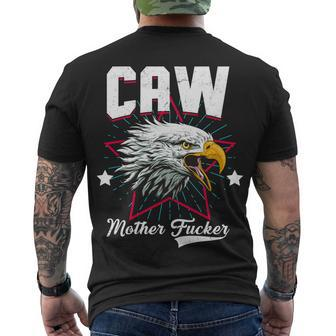 Caw Mother Fucker Tshirt Men's Crewneck Short Sleeve Back Print T-shirt - Monsterry